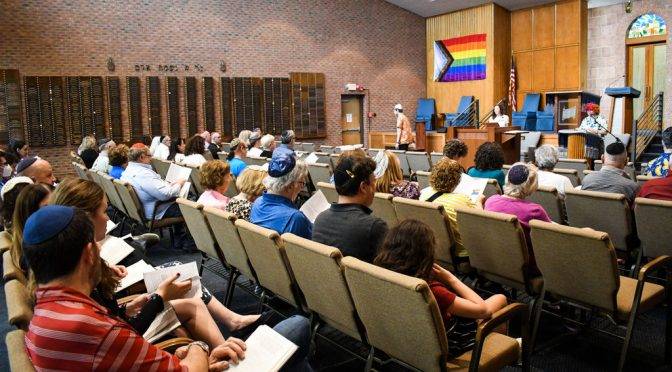 Pride Shabbat service at TBEMC, June 2023